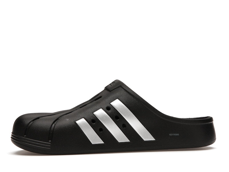 adidas Adilette Clog Black Silver