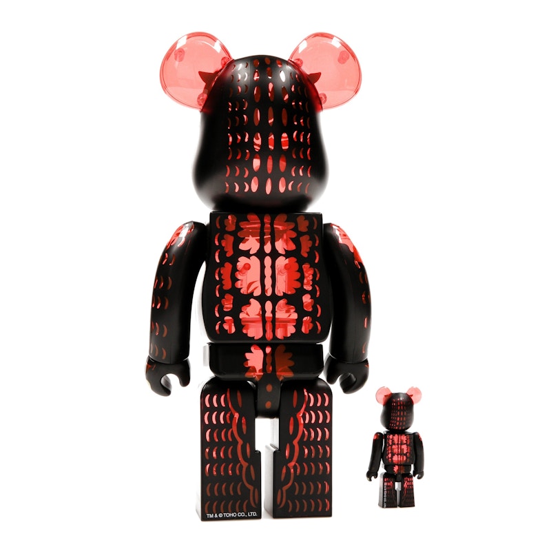 Bearbrick Godzilla VS Destoroyah version Godzilla (Meltdown) 100% & 400% Set Clear Orange Ver.