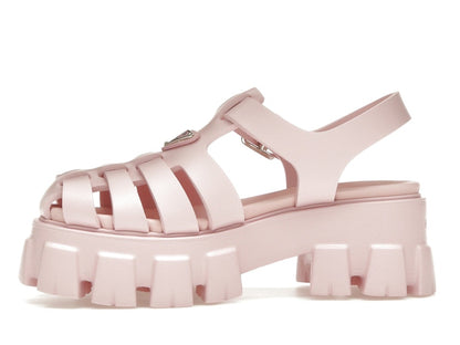 Prada Monolith Foam Rubber 55mm Sandals Alabaster Pink