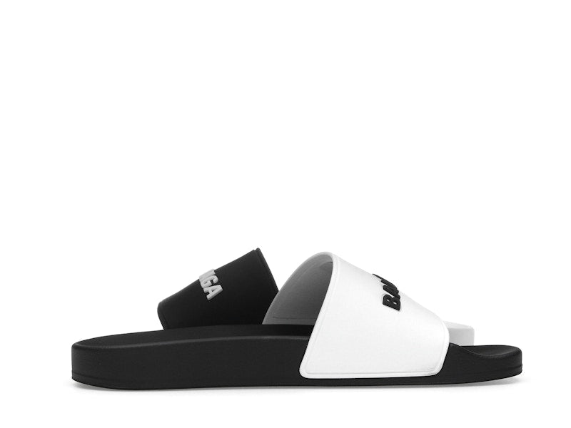 Balenciaga Pool Slides White Black (Women's)