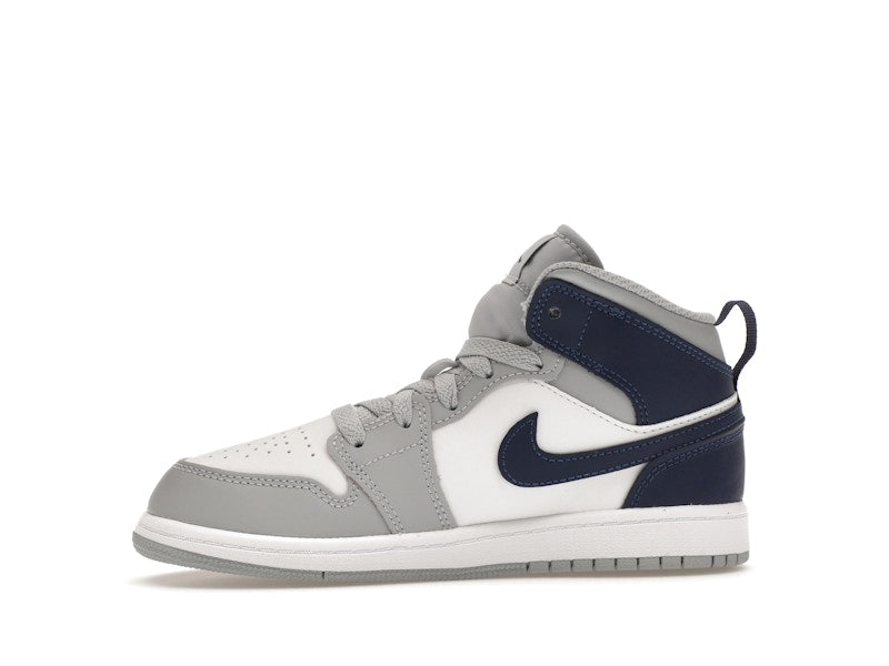 Jordan 1 Mid Wolf Grey Midnight Navy (PS)