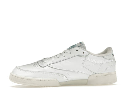 Reebok Club C 85 White Teal Burgundy Logo