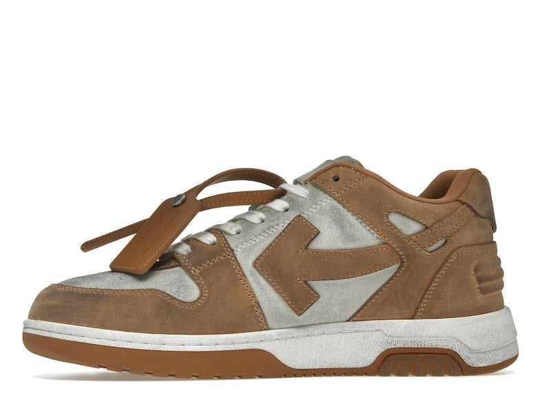 OFF-WHITE Out Of Office "OOO" Low Tops Distressed Brown White