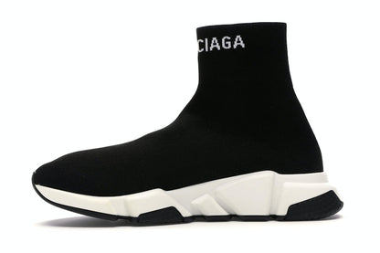Balenciaga Speed Sock Slip-On Black White