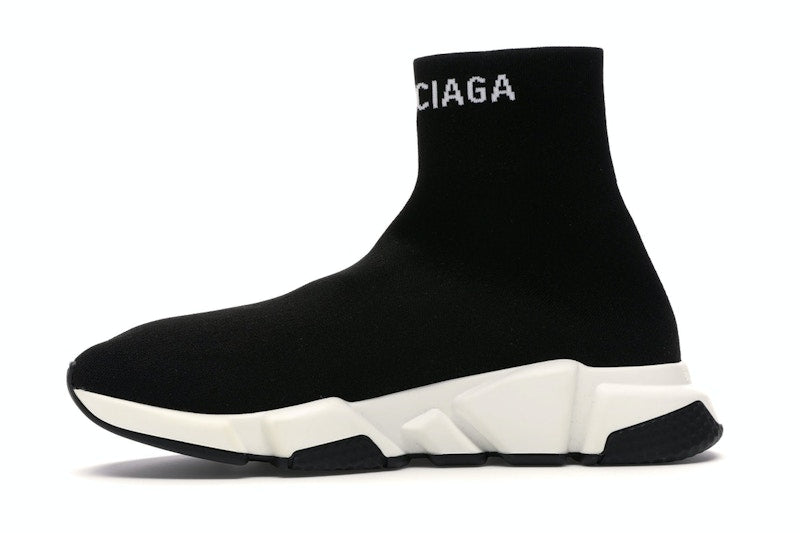 Balenciaga Speed Sock Slip-On Black White