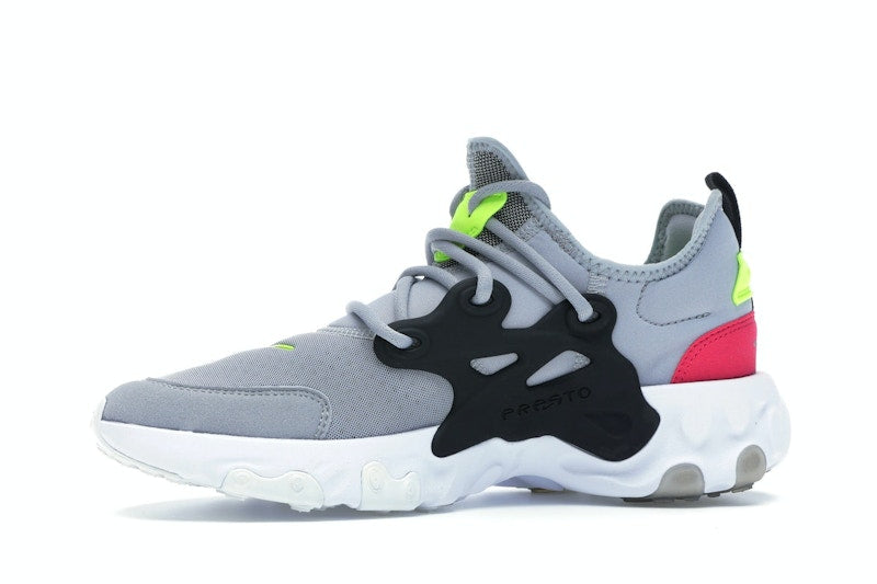 Nike React Presto Wolf Grey Black Rush Pink Volt (GS)