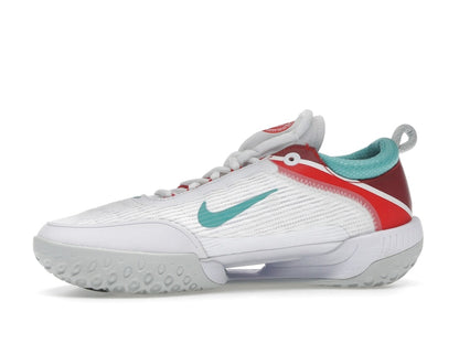 Nike Court Zoom NXT HC White Light Silver Habanero Red Washed Teal (Women's)