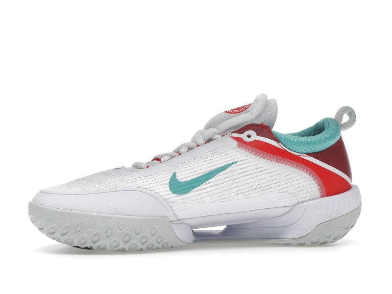 Nike Court Zoom NXT HC White Light Silver Habanero Red Washed Teal (Women's)