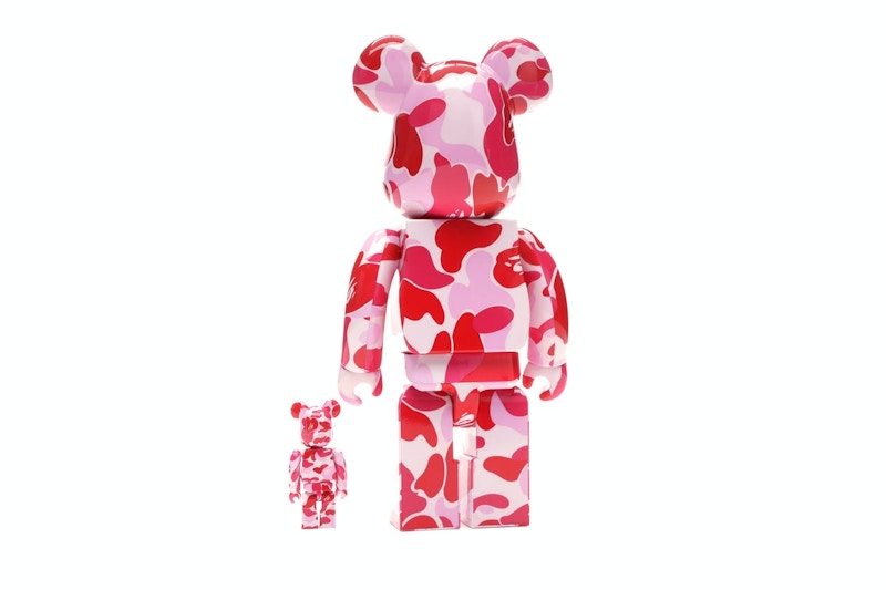 Bearbrick A Bathing Ape ABC Camo 100% & 400% Set Pink