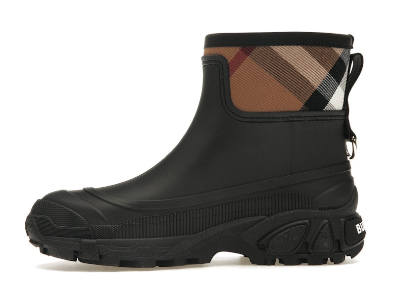Burberry House Check Rain Boots Black Archive Beige (Women's)