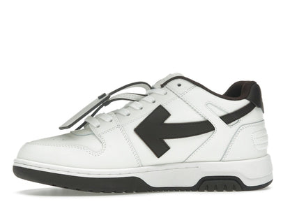 OFF-WHITE Out Of Office OOO Low Tops White Brown
