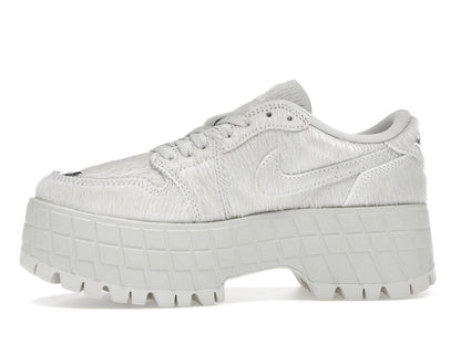 Jordan 1 Low Brooklyn Light Bone Metallic Silver (Women's)