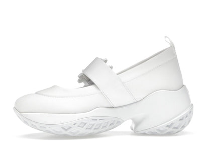 Roger Vivier Viv' Run Babies White Crystal Buckle (Women's)