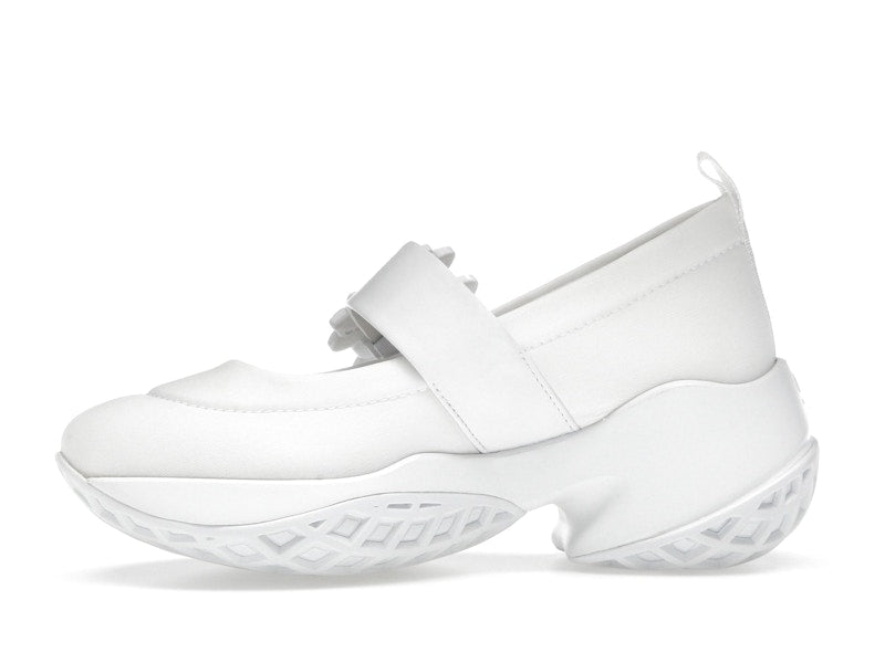 Roger Vivier Viv' Run Babies White Crystal Buckle (Women's)