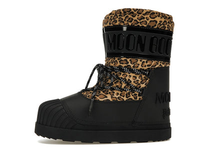 Moncler Shedir Snow Boots Palm Angels Black Leopard Print