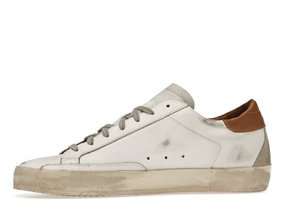 Golden Goose Super-Star White Vacchetta Tan Grey Suede Patch