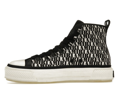 AMIRI Court Hi All Over Logo Black White
