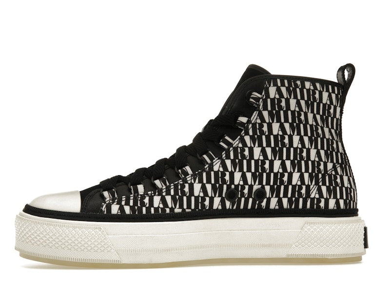AMIRI Court Hi All Over Logo Black White