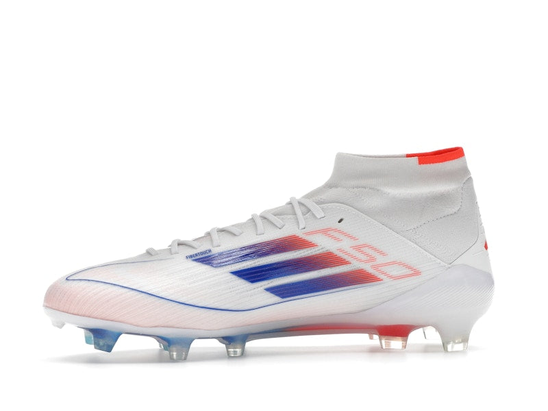 adidas F50 Elite Mid FG Cloud White Lucid Blue Solar Red (Women's)