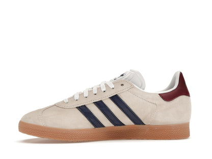 adidas Gazelle Beige Dark Blue Collegiate Burgundy