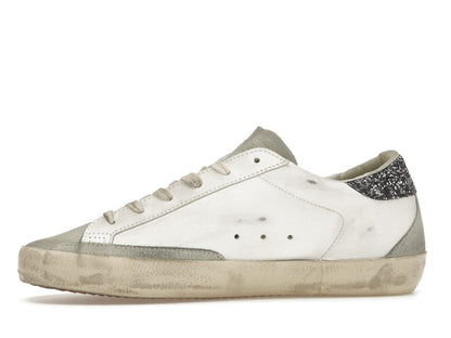 Golden Goose Super-Star White Dark Grey Glitter (Women's)