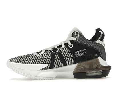 Nike LeBron Witness 7 White Black Metallic Silver