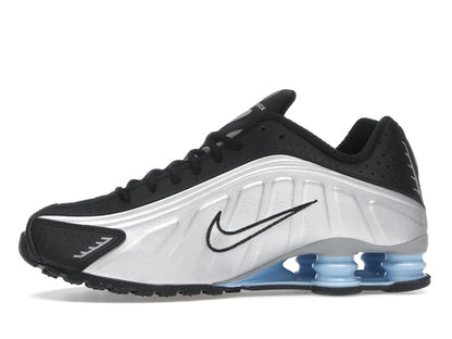 Nike Shox R4 Metallic Silver Black Psychic Blue