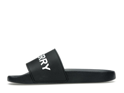 Burberry Logo Slides Black Optic White