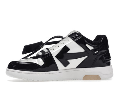 OFF-WHITE Out Of Office OOO Low Tops Patent Black White