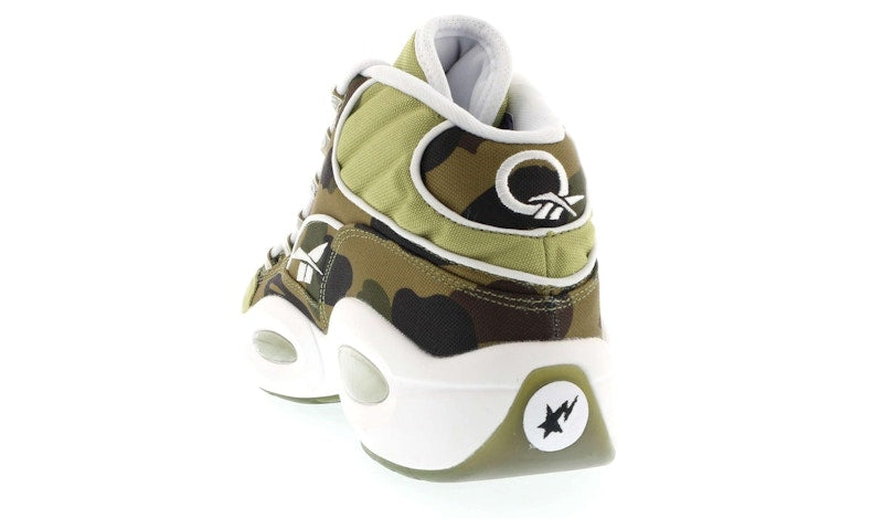 Reebok Question Mid mita sneakers X Bape 1st Camo