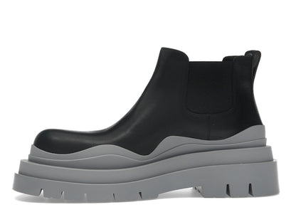 Bottega Veneta Tire Ankle Chelsea Boot Black Vapor