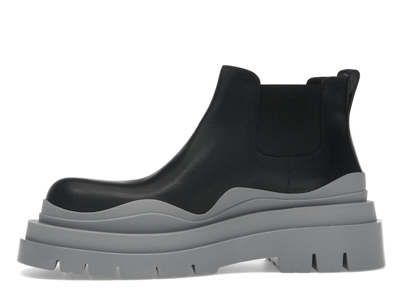 Bottega Veneta Tire Ankle Chelsea Boot Black Vapor