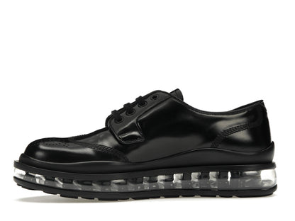 Prada Lace-Up Derby Black Brushed Leather