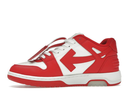 OFF-WHITE Out Of Office OOO Low Tops Red White