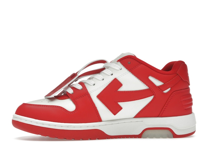 OFF-WHITE Out Of Office OOO Low Tops Red White