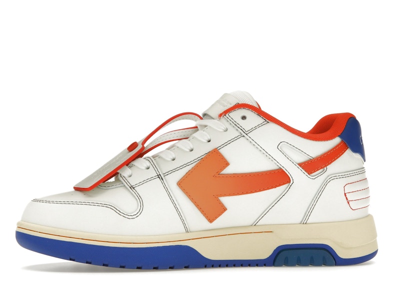 OFF-WHITE Out Of Office OOO Low Tops White Orange Blue Contrast Stitching
