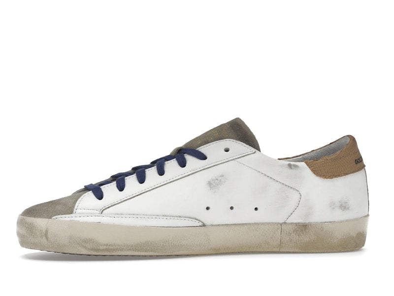 Golden Goose Super-Star Suede Toe White Taupe Royal Blue Black