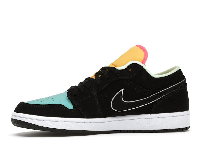 Jordan 1 Low Black Aurora Green Laser Orange