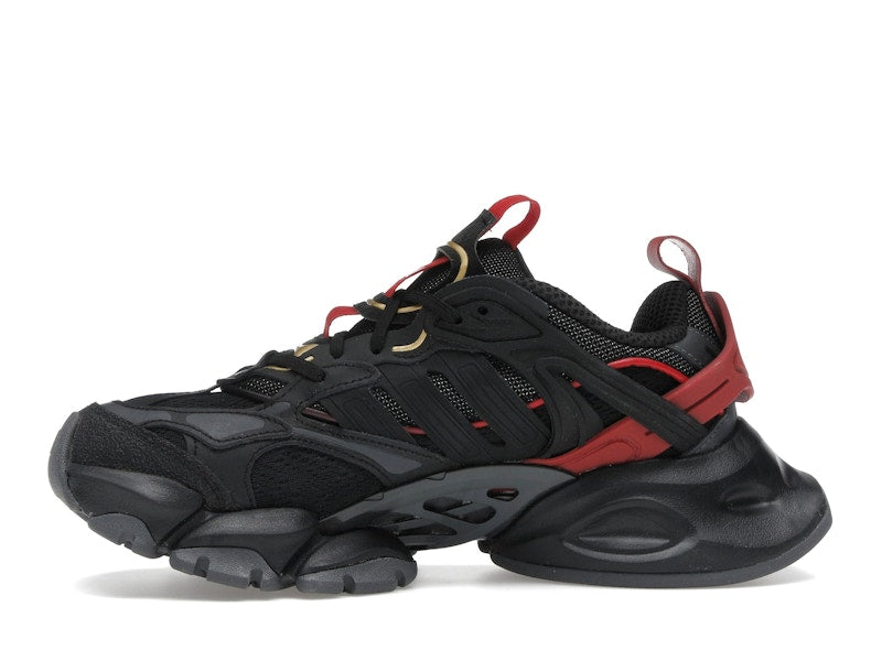adidas XLG Runner Deluxe Black Gold Metallic Red