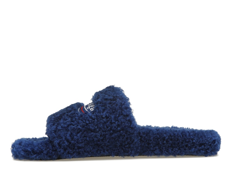 Balenciaga Furry Slide Blue