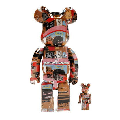 Bearbrick Andy Warhol x JEAN-MICHEL BASQUIAT #2 100% & 400% Set