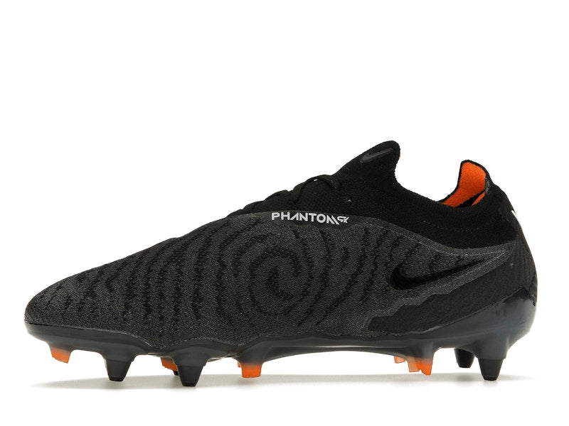 Nike Gripknit Phantom GX Elite SG-Pro Anti-Clog Traction Black Dark Smoke Grey Total Orange