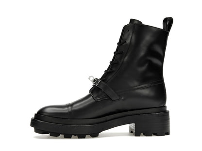 Hermes Funk Ankle Boot Noir Calfskin Leather