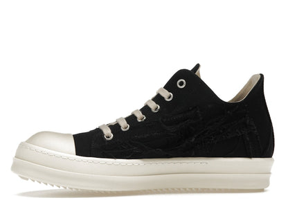 Rick Owens DRKSHDW Slashed Low Sneaks Black Milk