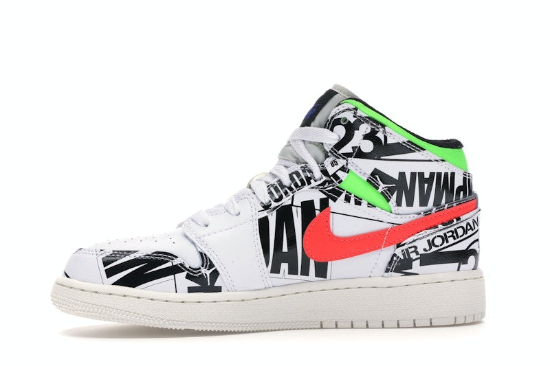 Jordan 1 Mid All Over Logos (GS)