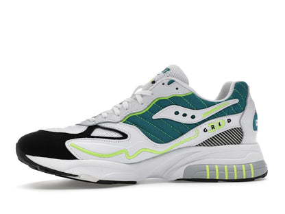 Saucony 3D Grid Hurricane White Green Lime