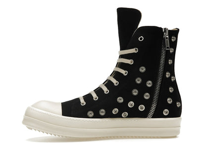 Rick Owens DRKSHDW Sneaks Studded Eyelets Black Milk