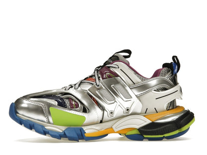 Balenciaga Track Leather Free White Silver Multi