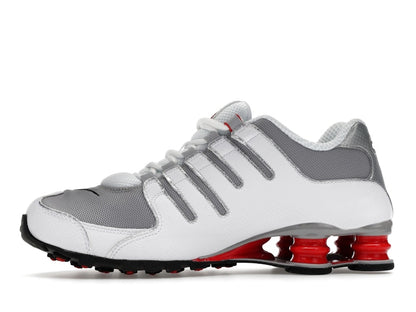 Nike Shox NZ White Red Metallic Silver
