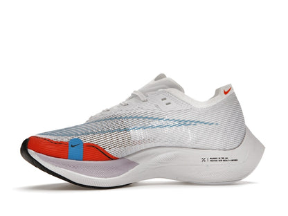 Nike ZoomX Vaporfly Next% 2 White Laser Blue Rush Orange